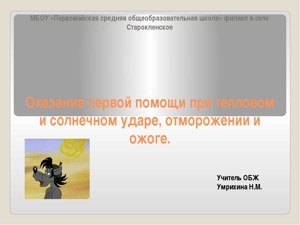 ПМП при ожогах и обморожениях Учебники, Презентации и Подготовка к Экзаменам для Школьников на Klass-Uchebnik.com