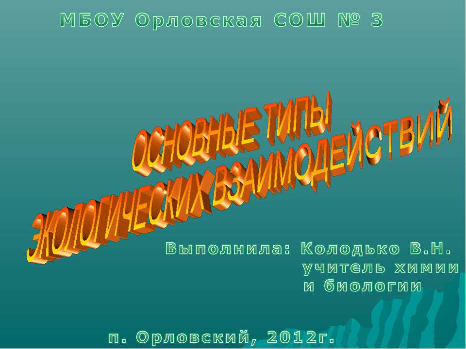 Основные типы экологических взаимодействий 11 класс Учебники, Презентации и Подготовка к Экзаменам для Школьников на Klass-Uchebnik.com