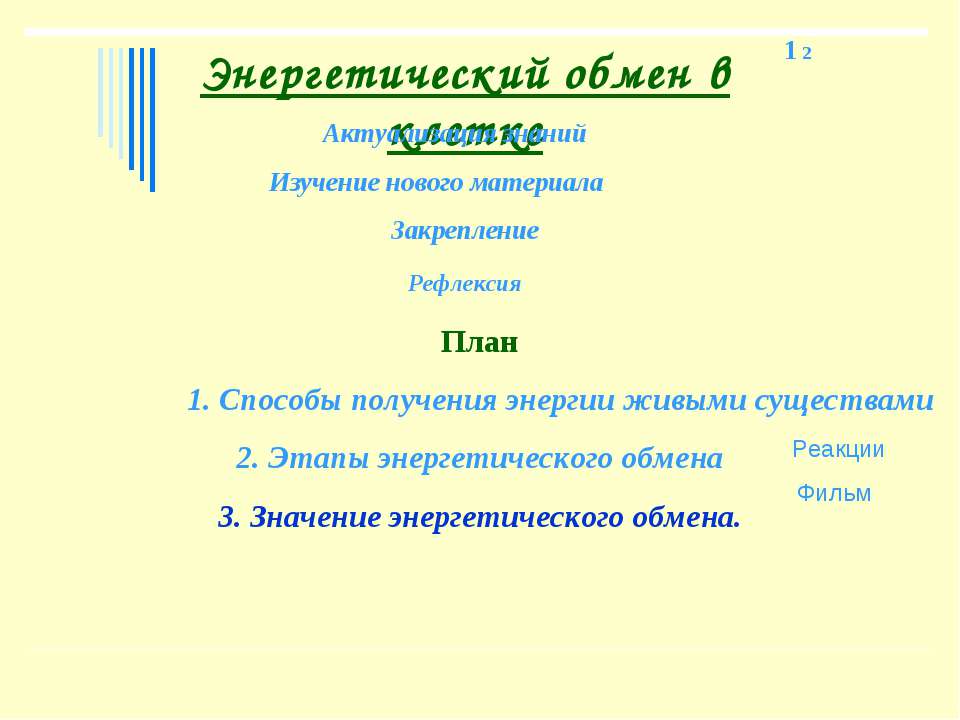 Энергетический обмен в клетке - Учебники, Презентации и Подготовка к Экзаменам для Школьников на Klass-Uchebnik.com