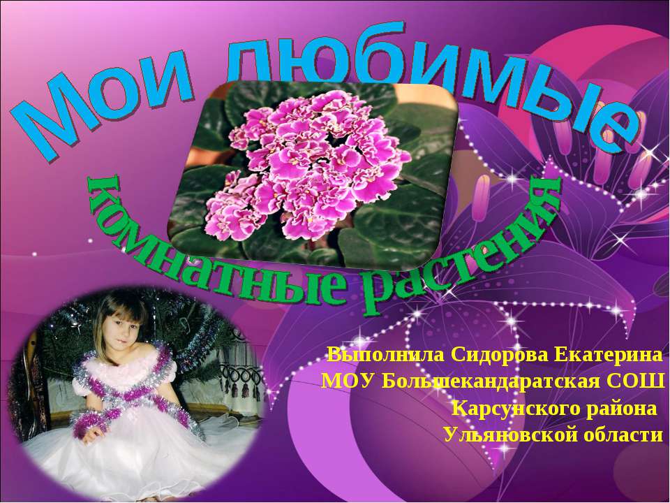 Мои любимые комнатные растения Учебники, Презентации и Подготовка к Экзаменам для Школьников на Klass-Uchebnik.com