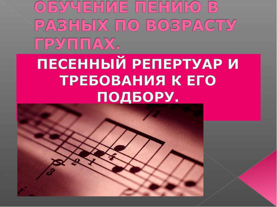 Обучение пению в разных по возрасту группах Учебники, Презентации и Подготовка к Экзаменам для Школьников на Klass-Uchebnik.com