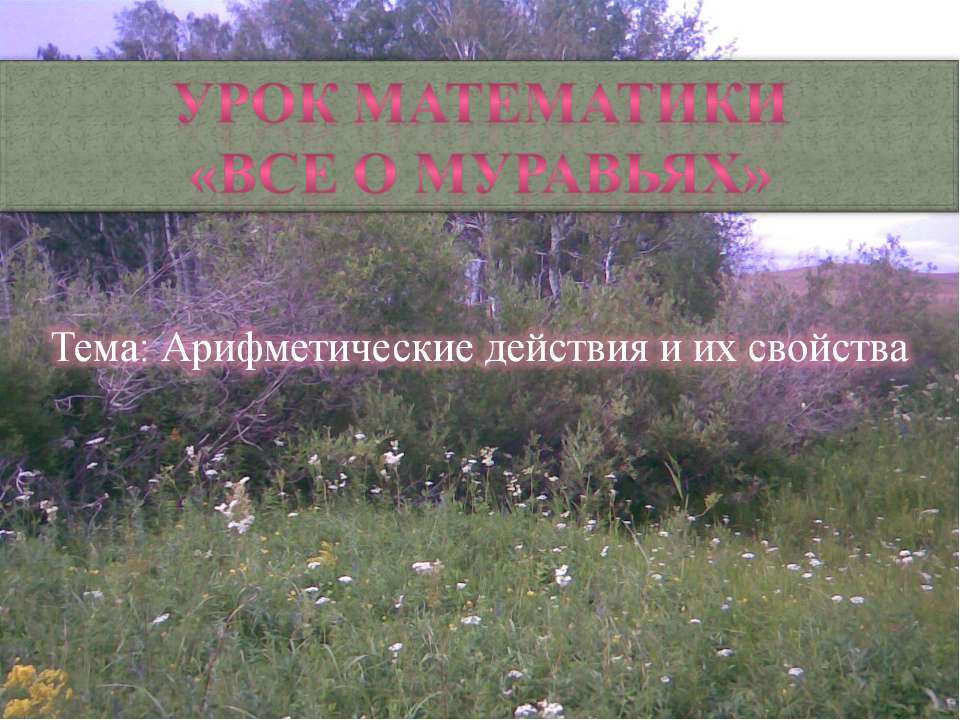 Арифметические действия и их свойства Учебники, Презентации и Подготовка к Экзаменам для Школьников на Klass-Uchebnik.com