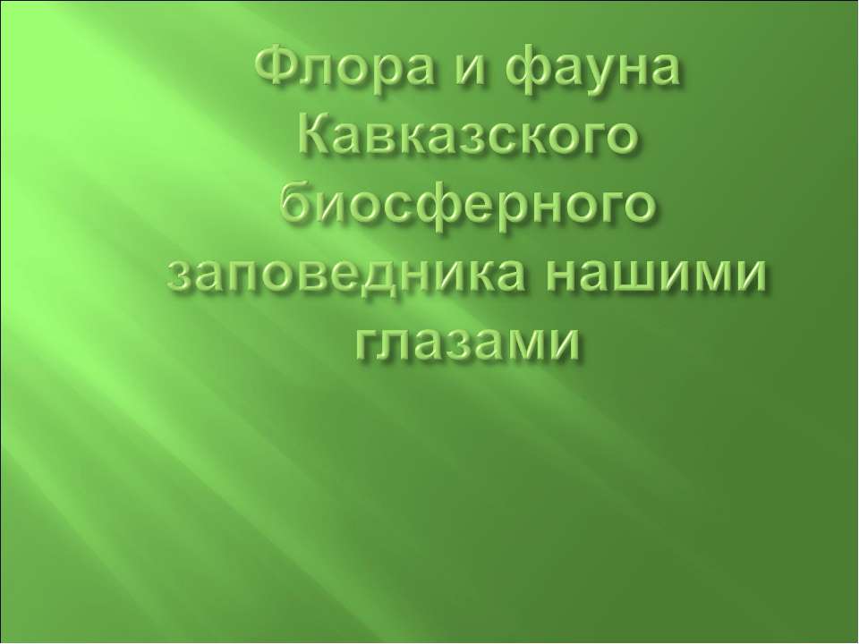 Флора и фауна Кавказского биосферного заповедника нашими глазами - Учебники, Презентации и Подготовка к Экзаменам для Школьников на Klass-Uchebnik.com