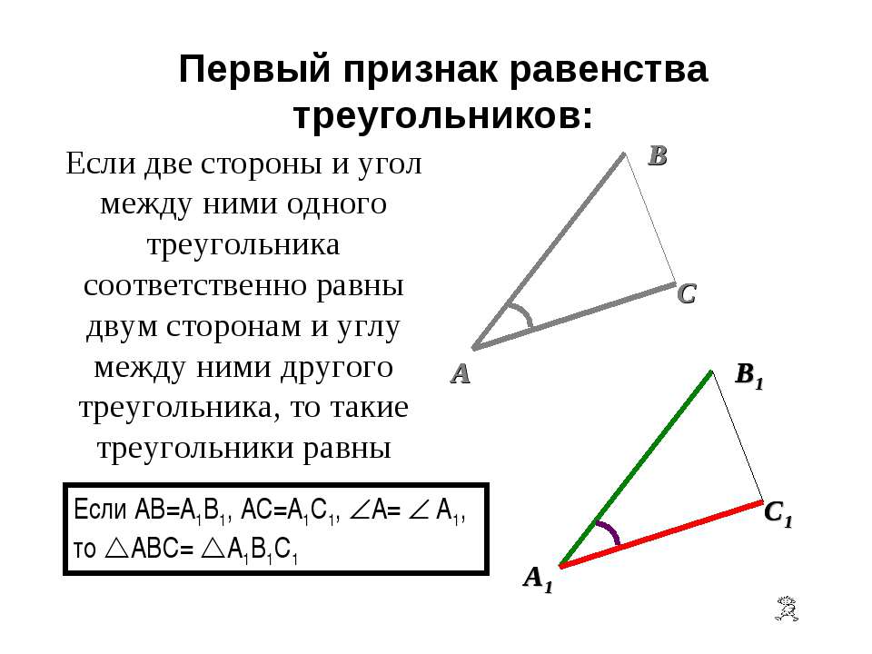 Первый признак равенства треугольников Учебники, Презентации и Подготовка к Экзаменам для Школьников на Klass-Uchebnik.com