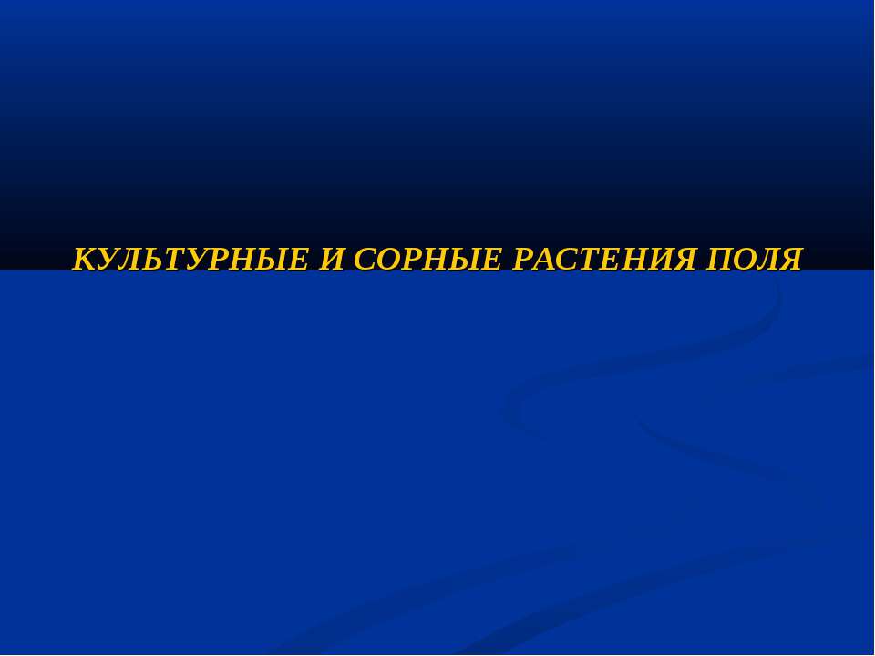 Культурные и сорные растения поля - Учебники, Презентации и Подготовка к Экзаменам для Школьников на Klass-Uchebnik.com