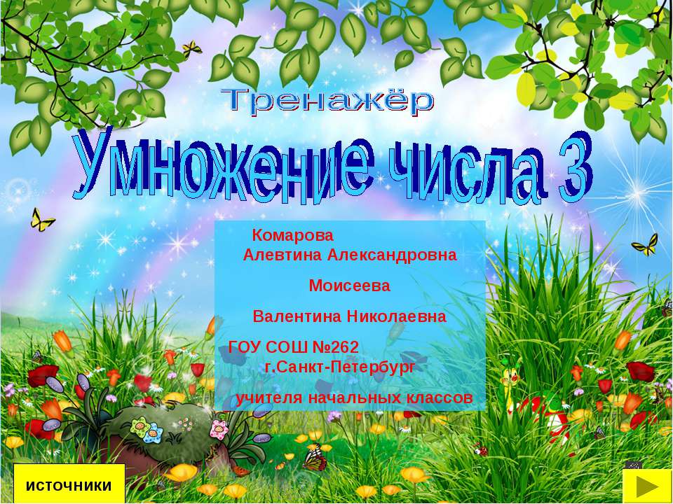 Умножение числа 3 Учебники, Презентации и Подготовка к Экзаменам для Школьников на Klass-Uchebnik.com