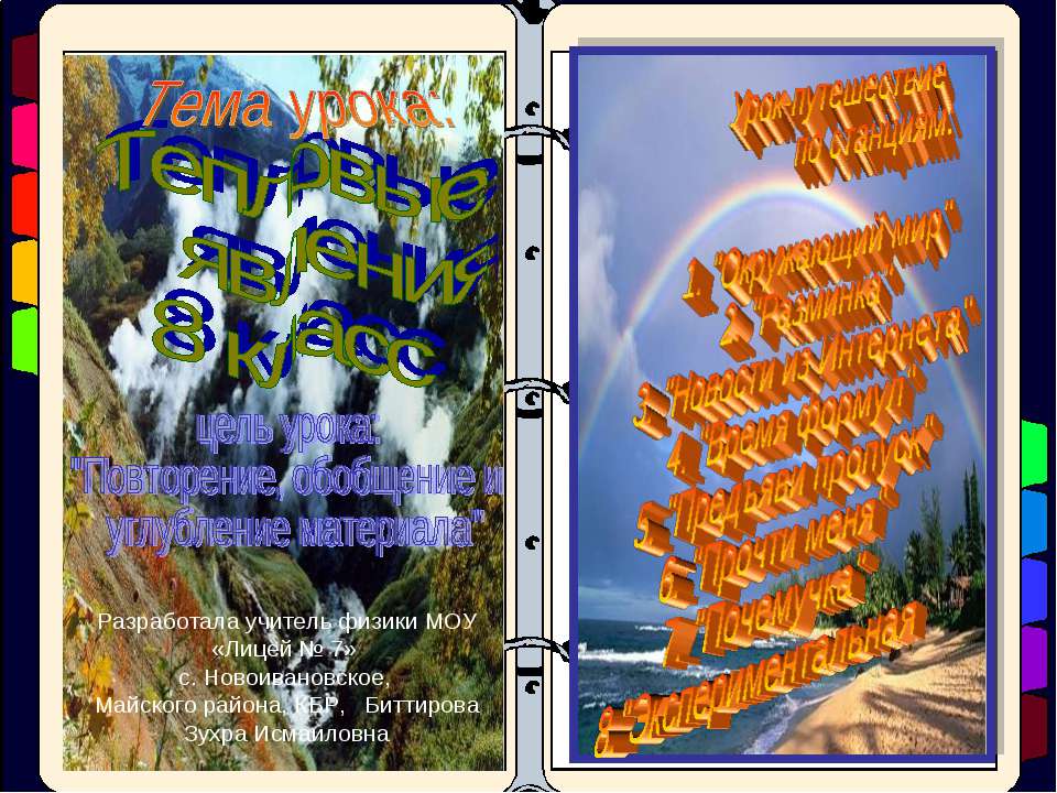 Тепловые явления (8 класс) Учебники, Презентации и Подготовка к Экзаменам для Школьников на Klass-Uchebnik.com