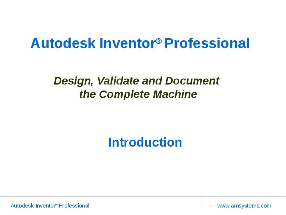 Autodesk Inventor® Professional Учебники, Презентации и Подготовка к Экзаменам для Школьников на Klass-Uchebnik.com