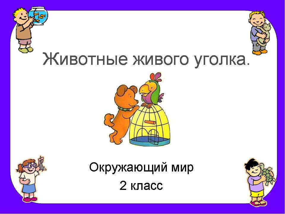 Животные живого уголка 2 класс Учебники, Презентации и Подготовка к Экзаменам для Школьников на Klass-Uchebnik.com