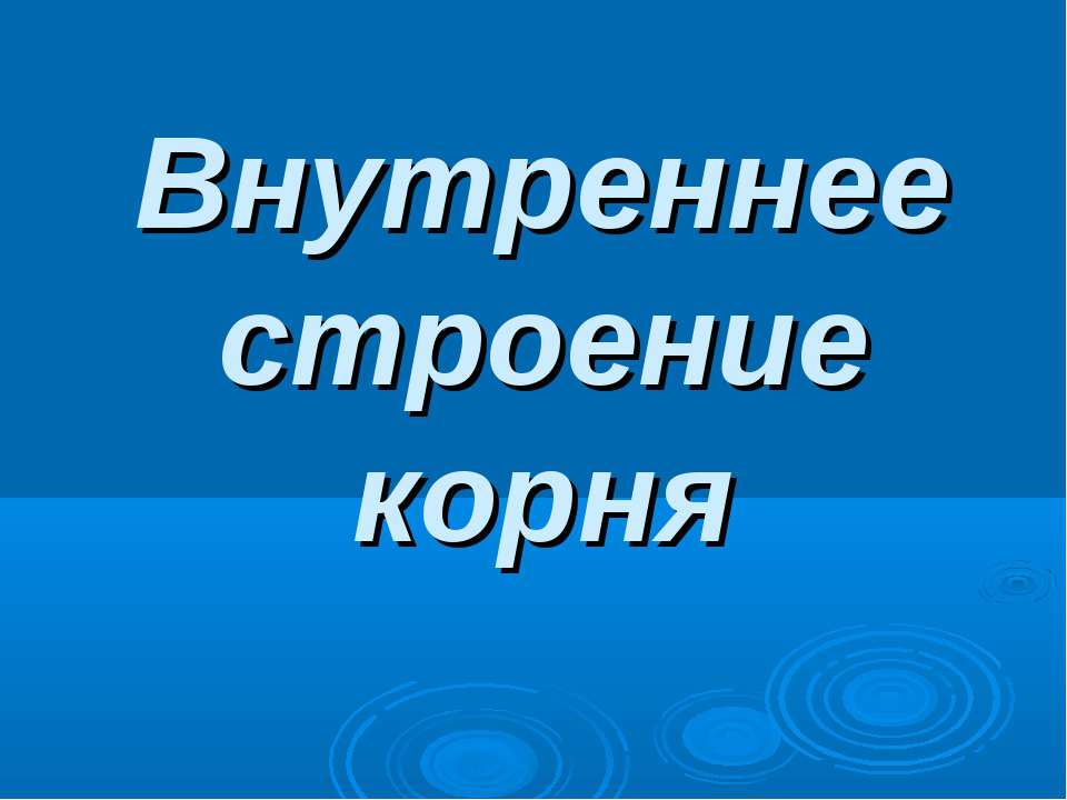 Внутреннее строение корня - Учебники, Презентации и Подготовка к Экзаменам для Школьников на Klass-Uchebnik.com