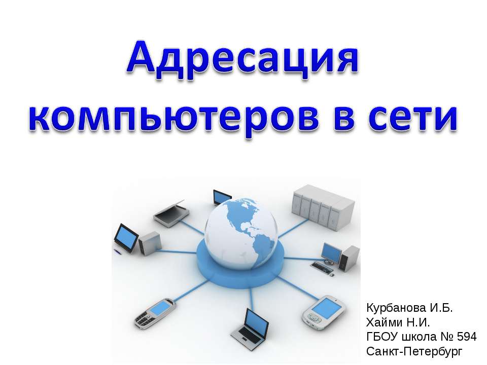 Адресация компьютеров в сети - Учебники, Презентации и Подготовка к Экзаменам для Школьников на Klass-Uchebnik.com