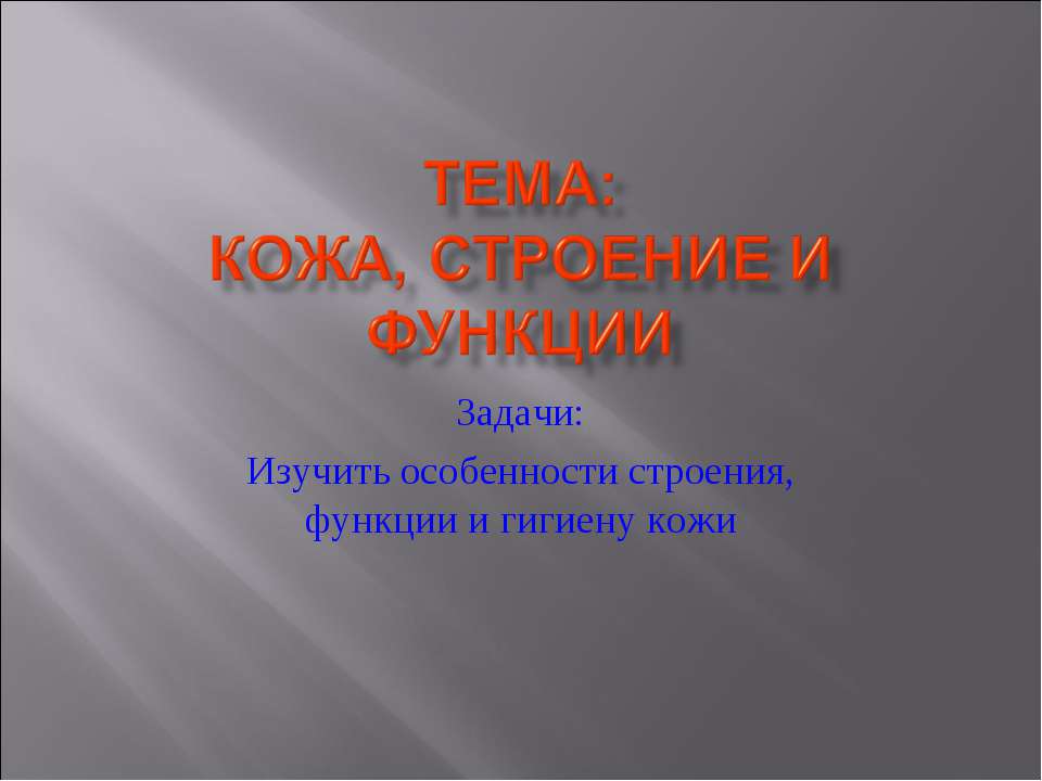Кожа, строение и функции Учебники, Презентации и Подготовка к Экзаменам для Школьников на Klass-Uchebnik.com
