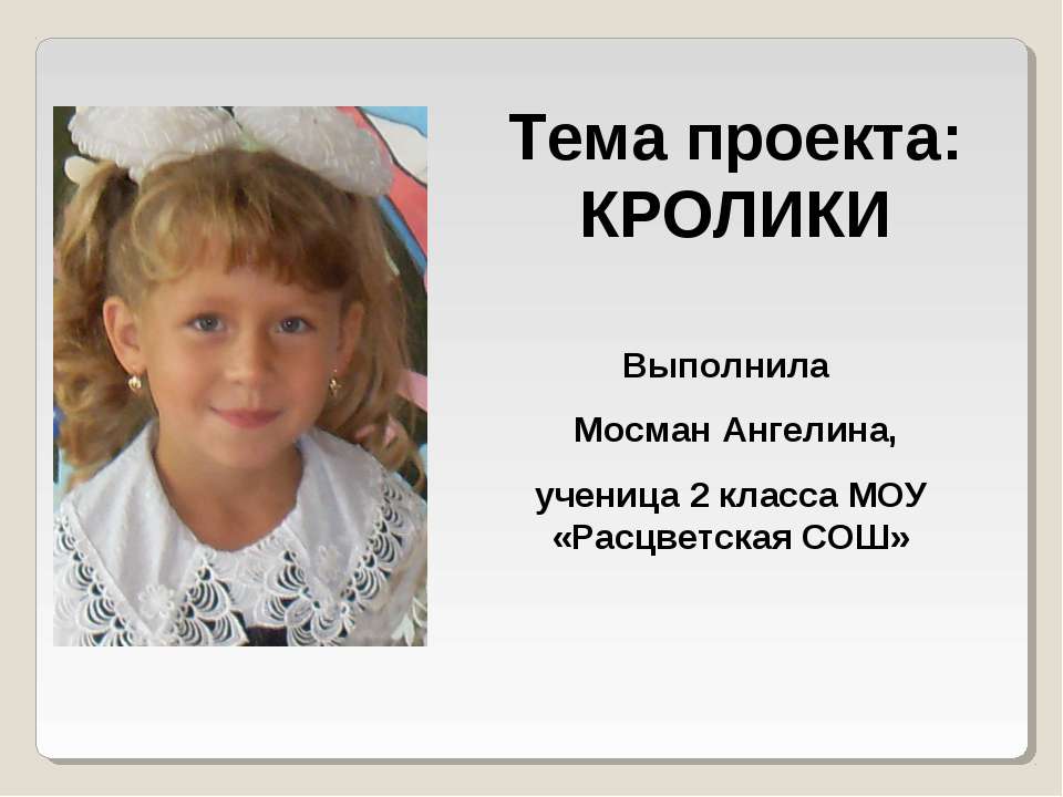 Кролики Учебники, Презентации и Подготовка к Экзаменам для Школьников на Klass-Uchebnik.com