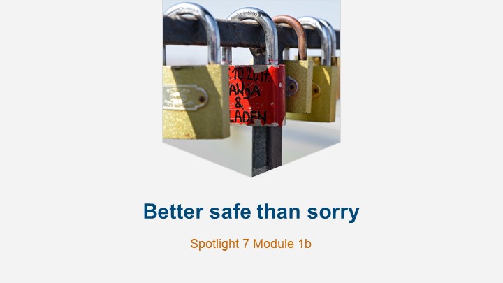 Презентация по теме "Better safe than sorry" (7 класс) Учебники, Презентации и Подготовка к Экзаменам для Школьников на Klass-Uchebnik.com