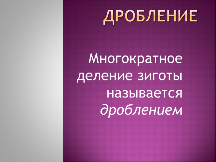 Презентация по биологии на тему "Дробление" 9 класс Учебники, Презентации и Подготовка к Экзаменам для Школьников на Klass-Uchebnik.com