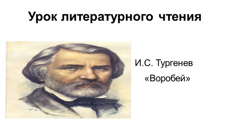 Презентация к произведению И.С. Тургенева "Воробей" - Учебники, Презентации и Подготовка к Экзаменам для Школьников на Klass-Uchebnik.com