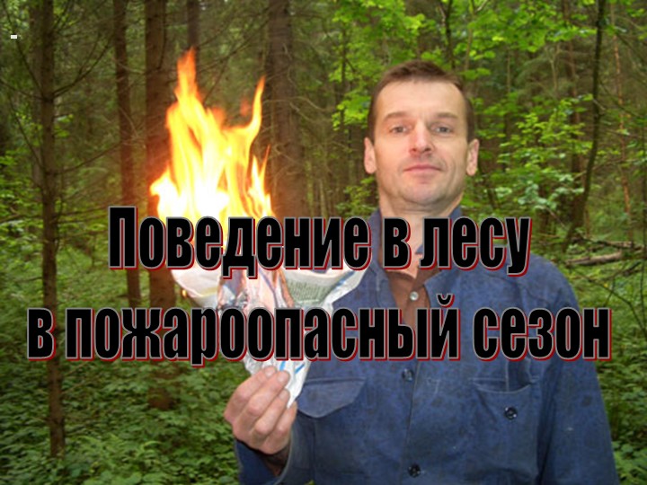 Презентация. Поведение в лесу в пожароопасный сезон. Учебники, Презентации и Подготовка к Экзаменам для Школьников на Klass-Uchebnik.com