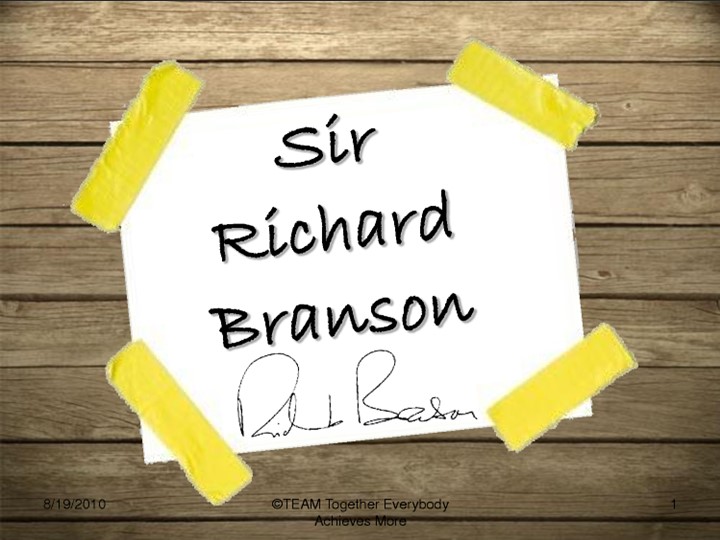 Презентация Sir Richard Branson Учебники, Презентации и Подготовка к Экзаменам для Школьников на Klass-Uchebnik.com