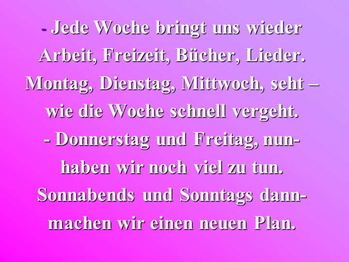 Презентация по немецкому языку, 6 класс "Режим дня" Учебники, Презентации и Подготовка к Экзаменам для Школьников на Klass-Uchebnik.com