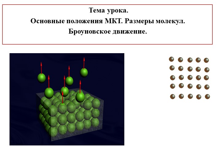 Основные положения МКТ. Броуновское движение - Учебники, Презентации и Подготовка к Экзаменам для Школьников на Klass-Uchebnik.com