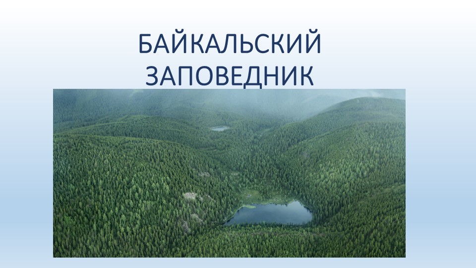 Презентация " Байкальский заповедник " - Учебники, Презентации и Подготовка к Экзаменам для Школьников на Klass-Uchebnik.com