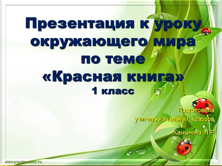 Презентация к уроку «Красная книга России» Учебники, Презентации и Подготовка к Экзаменам для Школьников на Klass-Uchebnik.com