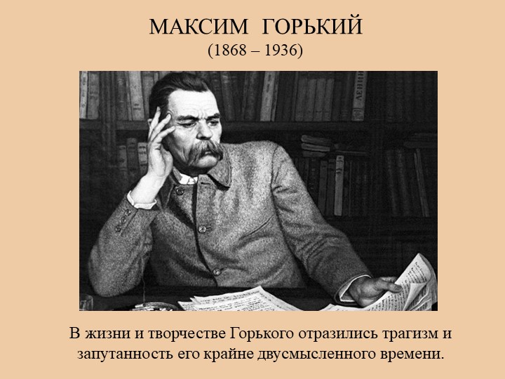 Презентация по литературе "Максим Горький" - Учебники, Презентации и Подготовка к Экзаменам для Школьников на Klass-Uchebnik.com