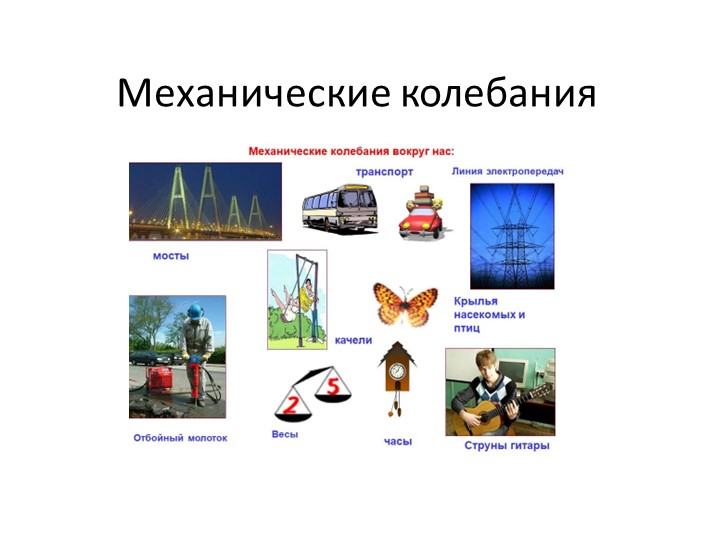 Презентация по физике на тему "Механические колебания" (9 класс) - Учебники, Презентации и Подготовка к Экзаменам для Школьников на Klass-Uchebnik.com