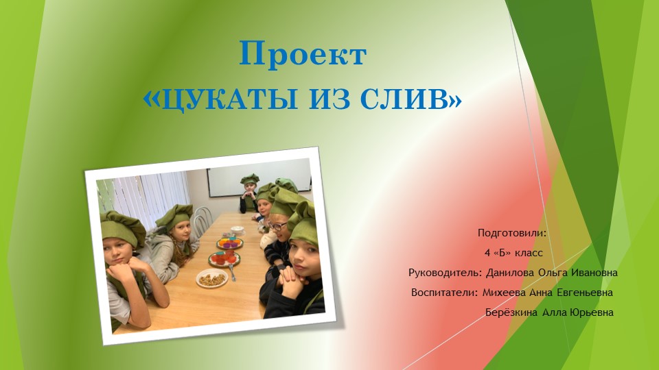 Проект "Цукаты из слив" Учебники, Презентации и Подготовка к Экзаменам для Школьников на Klass-Uchebnik.com