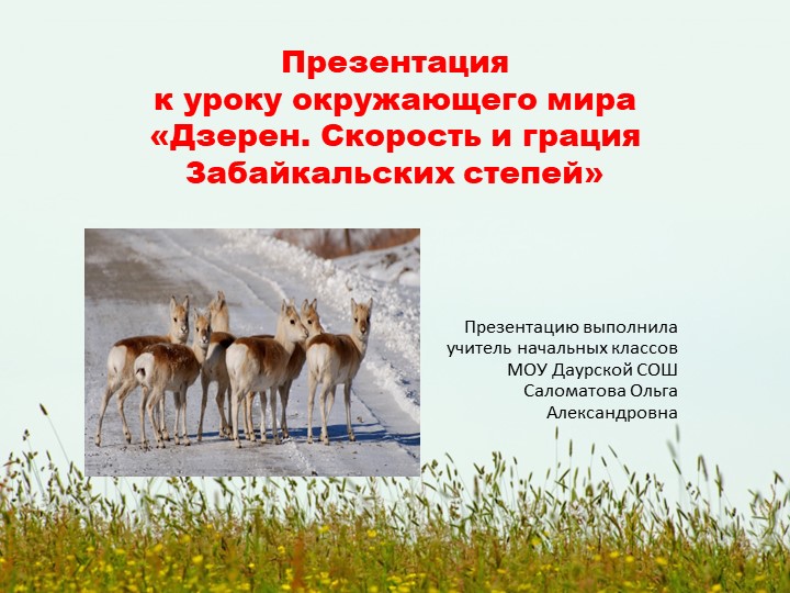 Презентация к уроку окружающего мира «Дзерен. Скорость и грация Забайкальских степей» Учебники, Презентации и Подготовка к Экзаменам для Школьников на Klass-Uchebnik.com