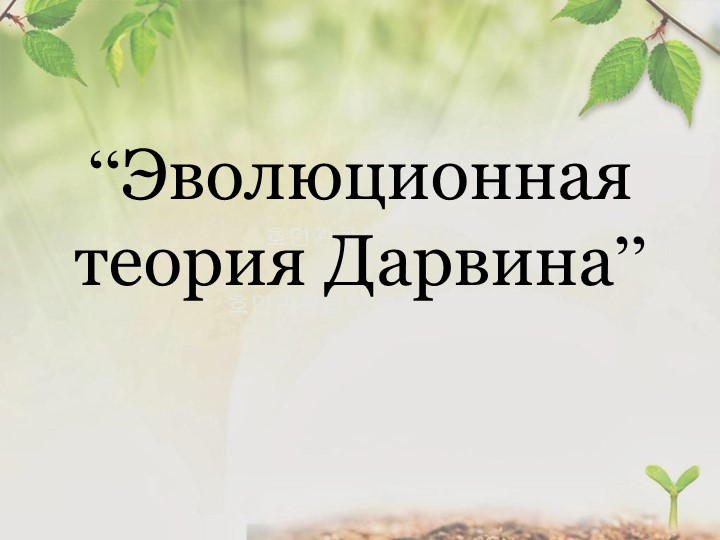 Презентация “Эволюционная теория Дарвина” - Учебники, Презентации и Подготовка к Экзаменам для Школьников на Klass-Uchebnik.com