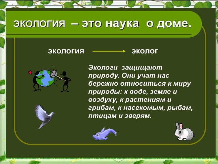 Презентация "Экологическое воспитание младших школьников" - Учебники, Презентации и Подготовка к Экзаменам для Школьников на Klass-Uchebnik.com