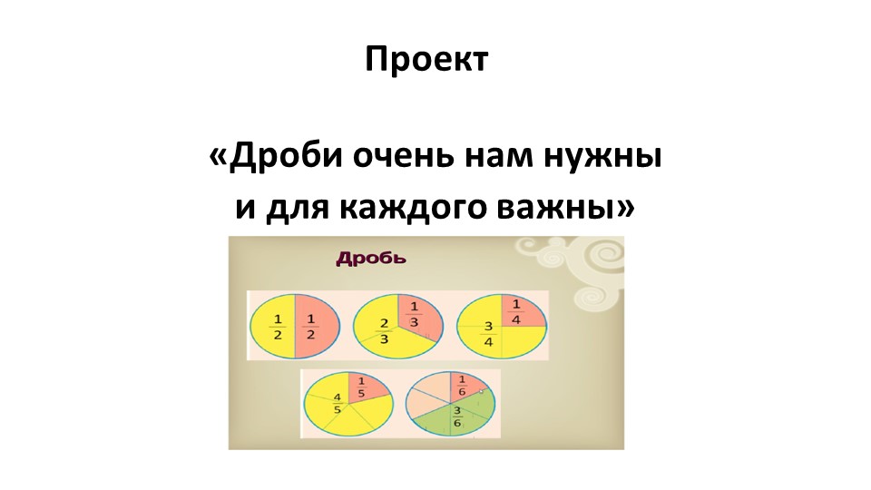 Презентация проекта "Дроби очень нам нужны и для каждого важны" (6 класс) Учебники, Презентации и Подготовка к Экзаменам для Школьников на Klass-Uchebnik.com