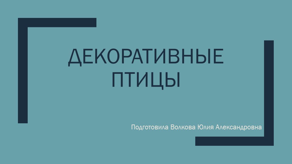 Презентация на тему "Декоративные птицы" - Учебники, Презентации и Подготовка к Экзаменам для Школьников на Klass-Uchebnik.com