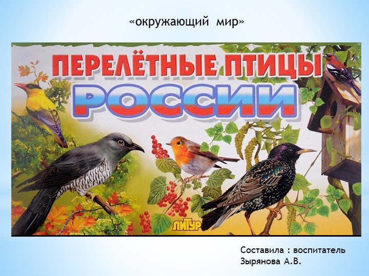 Презентация для занятия по окружающему миру в подготовительной группе "Перелетные птицы России" "Защита прав детей" - Учебники, Презентации и Подготовка к Экзаменам для Школьников на Klass-Uchebnik.com