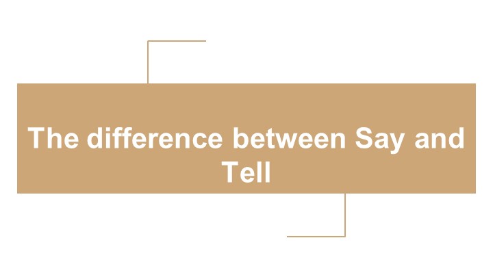 Презентация на тему "Say or Tell" Учебники, Презентации и Подготовка к Экзаменам для Школьников на Klass-Uchebnik.com