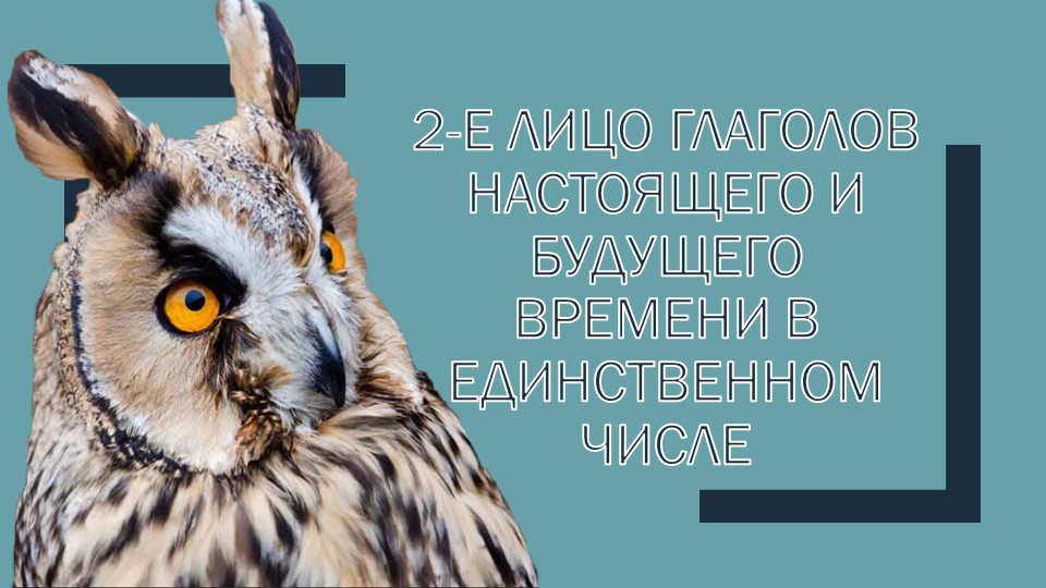 Презентация по русскому языку на тему "2-е лицо глаголов настоящего и будущего времени в единственном числе" (4 класс) - Учебники, Презентации и Подготовка к Экзаменам для Школьников на Klass-Uchebnik.com