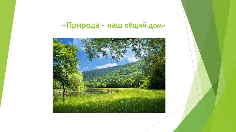 Презентация "Природа - наш дом" - Учебники, Презентации и Подготовка к Экзаменам для Школьников на Klass-Uchebnik.com
