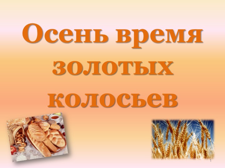 Презентация "Осень золотых колосьев" в старшей группе - Учебники, Презентации и Подготовка к Экзаменам для Школьников на Klass-Uchebnik.com