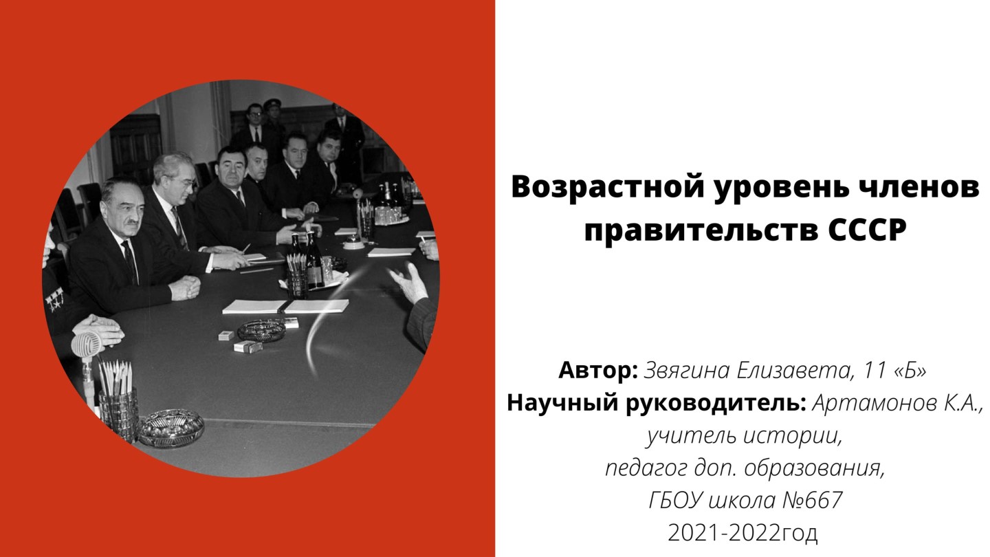 Инфографика "Средний возрастной уровень правительств СССР" Учебники, Презентации и Подготовка к Экзаменам для Школьников на Klass-Uchebnik.com