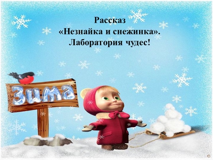 Презентация по экспериментальной деятельности "Незнайка и снежинка" (5-6 лет) Учебники, Презентации и Подготовка к Экзаменам для Школьников на Klass-Uchebnik.com