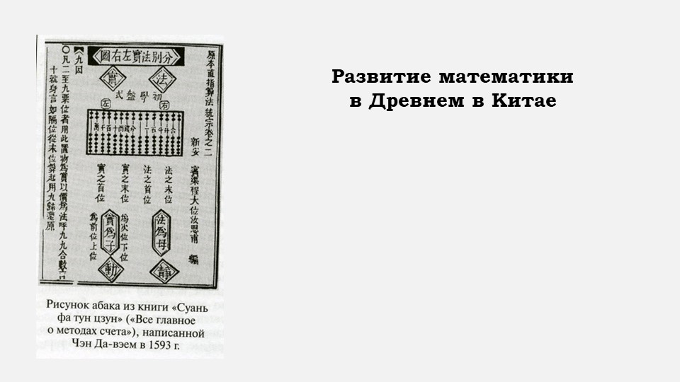 "Развитие математики в Древнем в Китае" - Учебники, Презентации и Подготовка к Экзаменам для Школьников на Klass-Uchebnik.com
