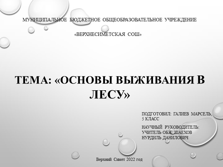 "Основы выживания в лесу" - Учебники, Презентации и Подготовка к Экзаменам для Школьников на Klass-Uchebnik.com