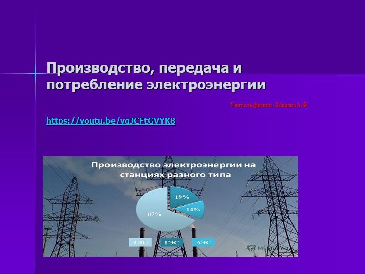 Производство, передача и потребление электроэнергии. Учебники, Презентации и Подготовка к Экзаменам для Школьников на Klass-Uchebnik.com