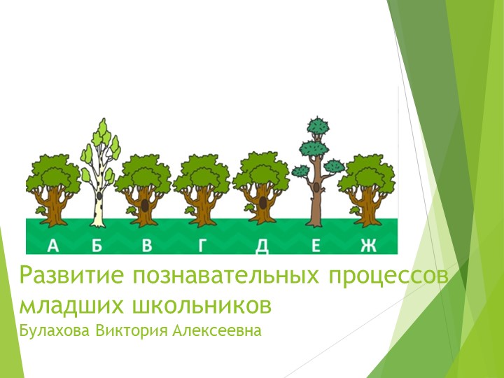 Развитие познавательных процессов младших школьников - Учебники, Презентации и Подготовка к Экзаменам для Школьников на Klass-Uchebnik.com
