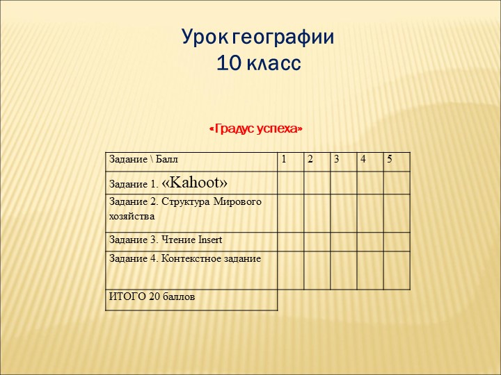 "Презентация к уроку 10 класс" - Учебники, Презентации и Подготовка к Экзаменам для Школьников на Klass-Uchebnik.com