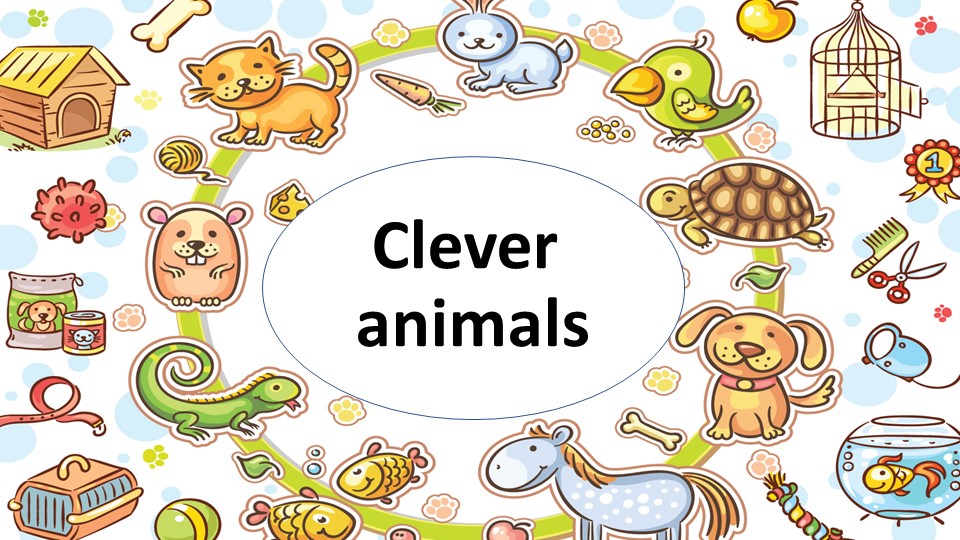 Презентация по английскому языку на тему "Clever animals" (3 класс) - Учебники, Презентации и Подготовка к Экзаменам для Школьников на Klass-Uchebnik.com