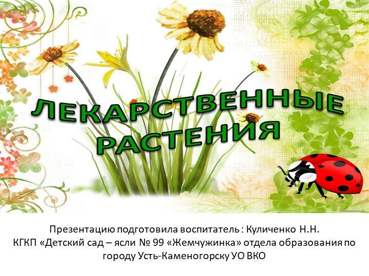 Слайдовая презентация "Лекарственные растения" - Учебники, Презентации и Подготовка к Экзаменам для Школьников на Klass-Uchebnik.com