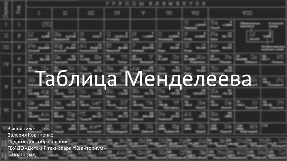 "Таблица Менделеева" история открытия - Учебники, Презентации и Подготовка к Экзаменам для Школьников на Klass-Uchebnik.com