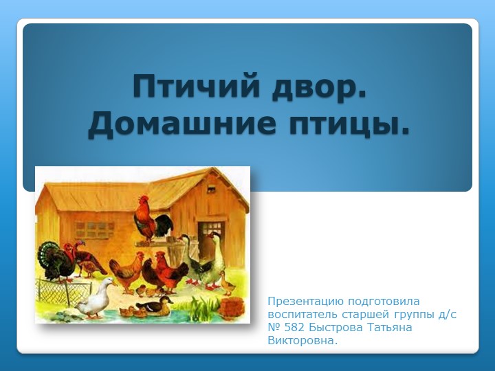 Презентация - Птичий двор. Домашние птицы Учебники, Презентации и Подготовка к Экзаменам для Школьников на Klass-Uchebnik.com